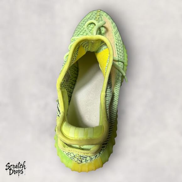 Yeezy Boost 350 V2 Men Shoes 10 Neon Green Comfortable Stylish Sneakers Yeezreel - Picture 8 of 8